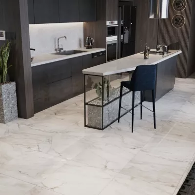 Calacatta Gold Polished Porcelain Tile - Rectified Edge