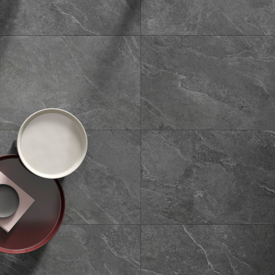 Fusion Black Matt Porcelain Tile-Rectified Edge