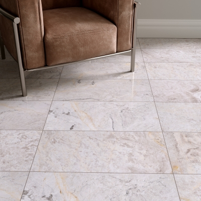 Silver Classic Marble Tile - Polished